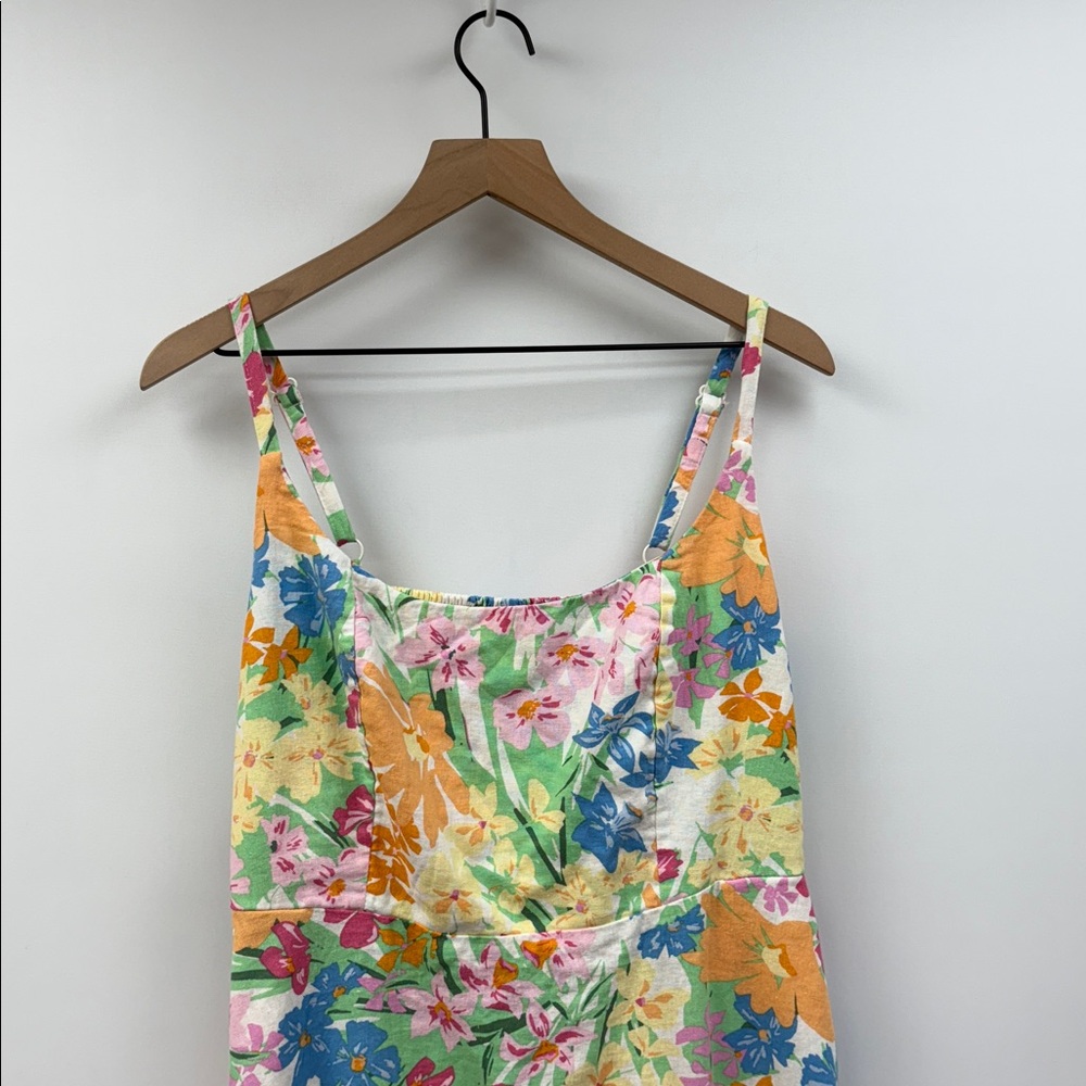 NWT Old Navy Tropical Floral Woven Sleeveless A-Line Cami Mini Dress Pink Large - Picture 3 of 10